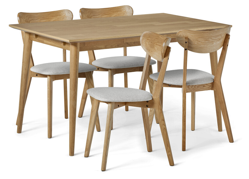 Harry - Matgrupp med 4 stolar Ludvig - Beige