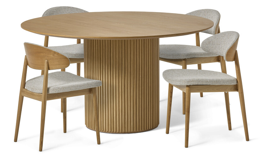 Astrid - Matgrupp med 4 stolar Canape - Beige