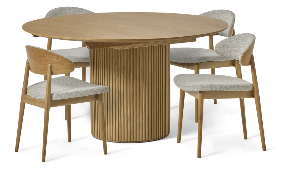 Astrid - Matgrupp med 4 stolar Canape - Beige