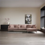Harper - 3-sits soffa med divan höger - Rosa