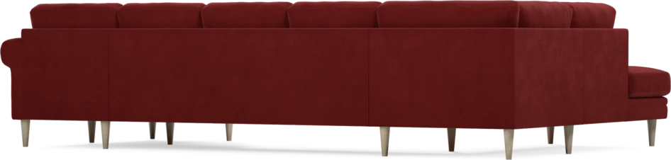 Eden - 3-sits soffa med divan vänster och schäslong höger - Röd