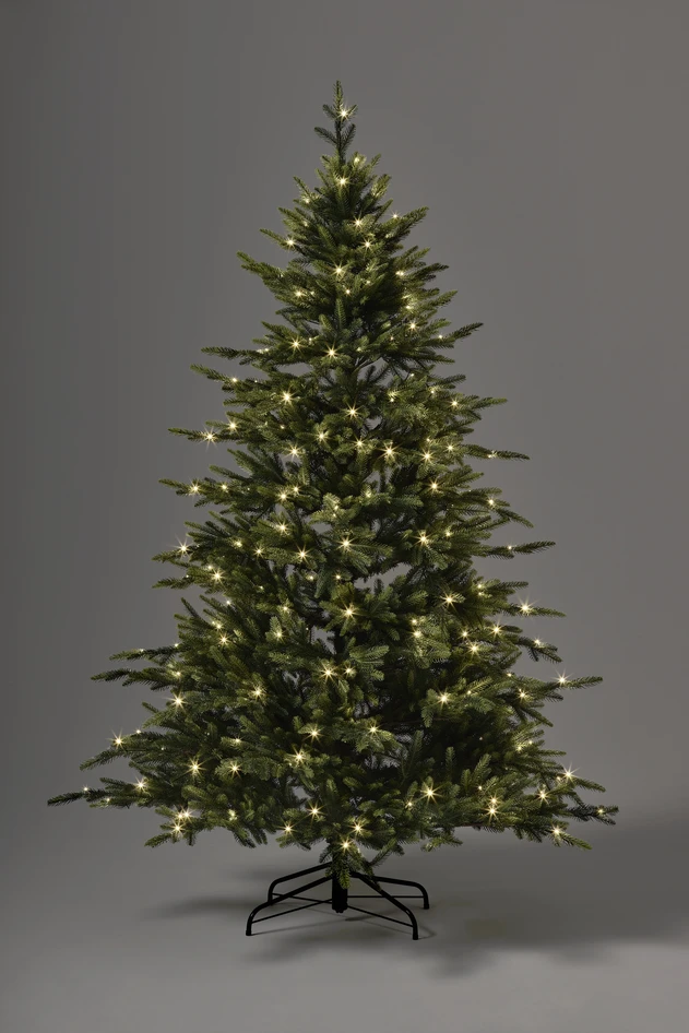 Åre Deluxe - Julgran, H 210 Ø 145 cm, LED-belysning och dimmerfunktion - Grön