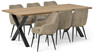 Eastwood live - Matgrupp med 6 stolar Edin - Beige