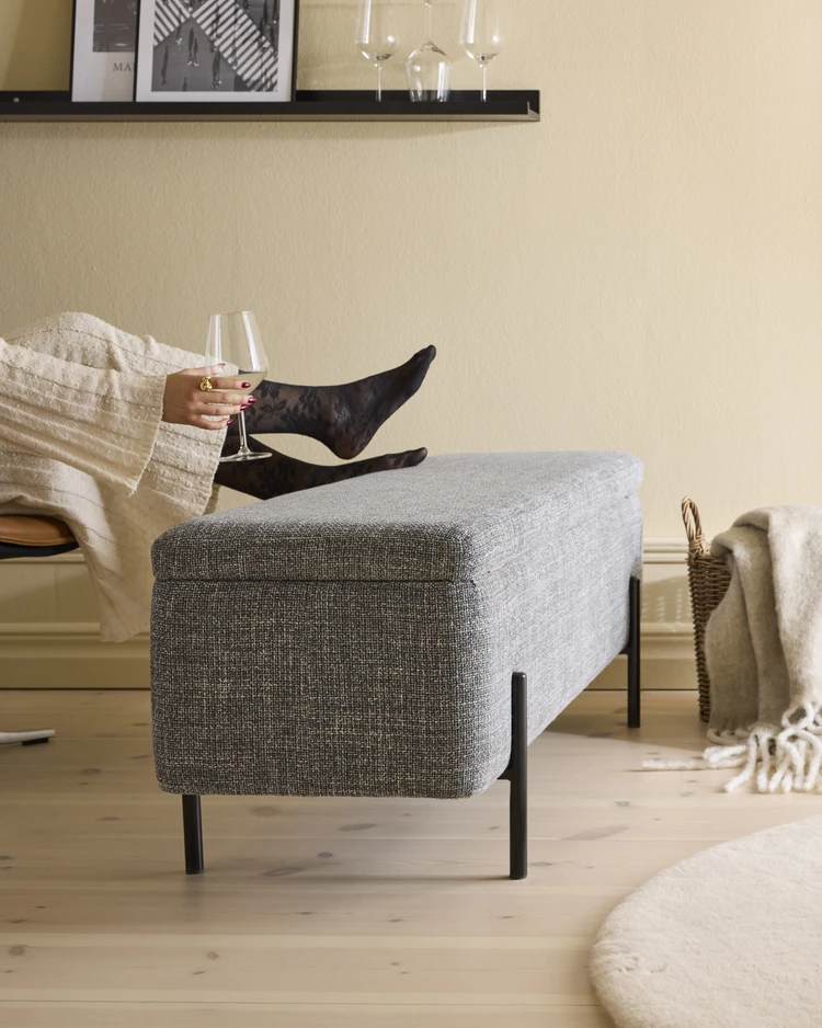 Lionel - Bänk med förvaring, 120 cm - inspiration