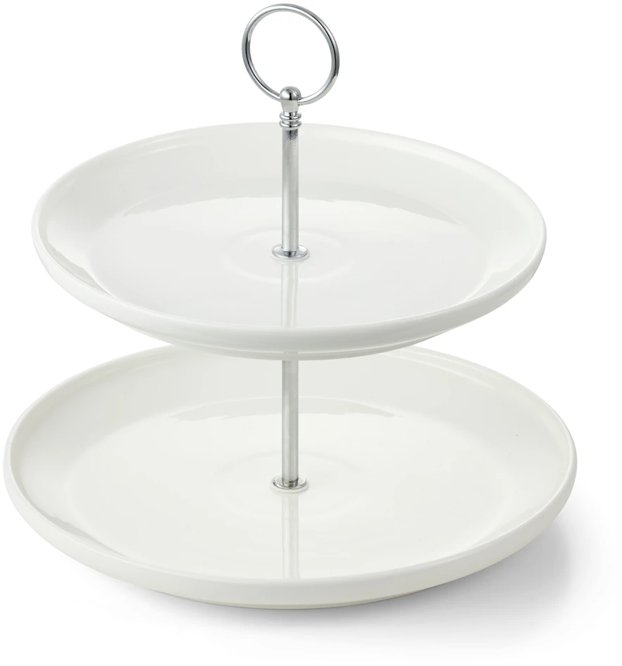 Cookie - Serveringsset, H 24,5 Ø22,1-25,2 cm - Vit