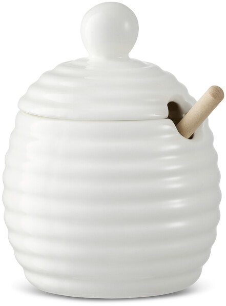 Honey - Burk, H 12 Ø 9,3 cm - Vit