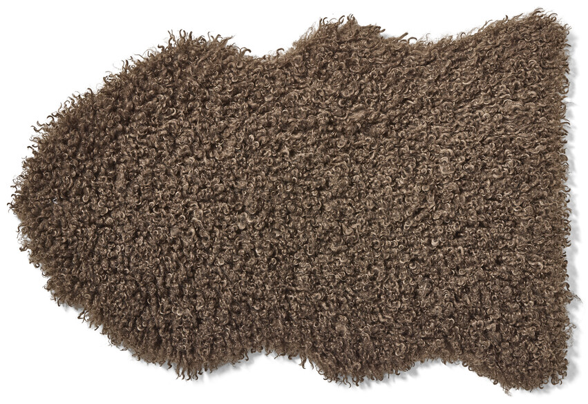 Curly - Konstfäll, lockig, B60 L90 cm - Brun