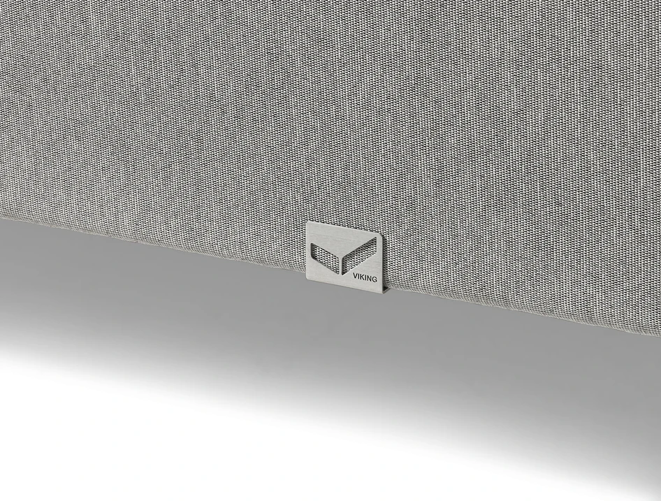 Väderö Comfort - Kontinentalsäng, dubbelsäng med bäddmadrass, sänggavel pikerad - Grå