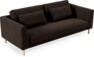 Willow - 3-sits soffa, hel dyna, fast klädsel - Brun