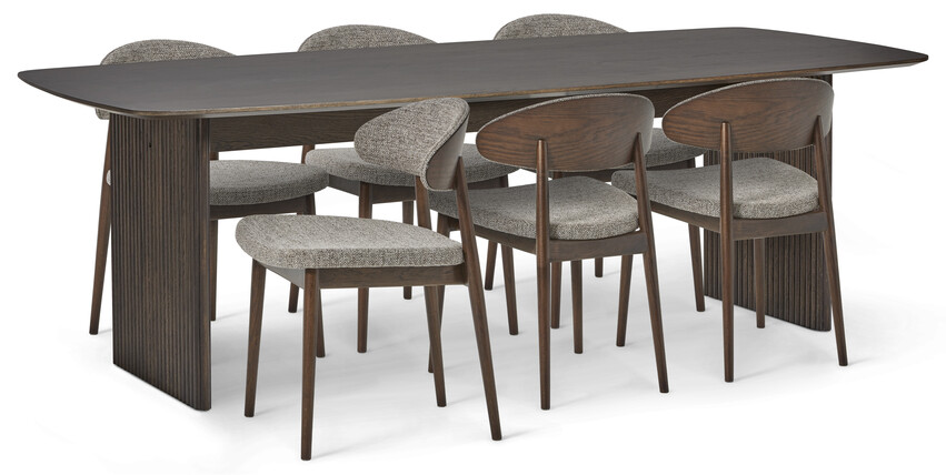 Ines - Matgrupp med 6 stolar Canape - Brun