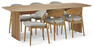 Ines - Matgrupp med 6 stolar Canape - Beige