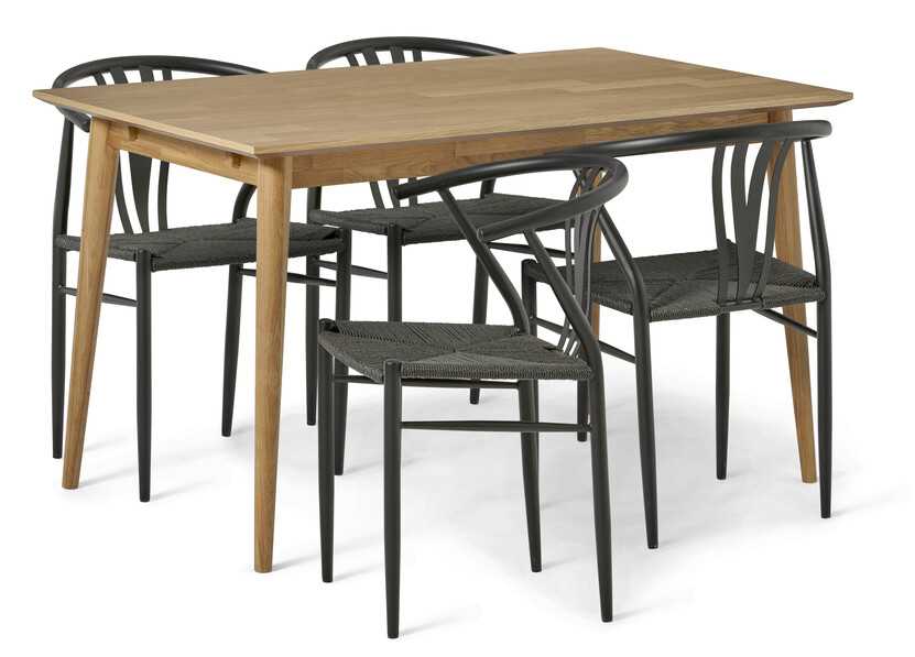 Harry - Matgrupp med 4 stolar Yngve - Beige