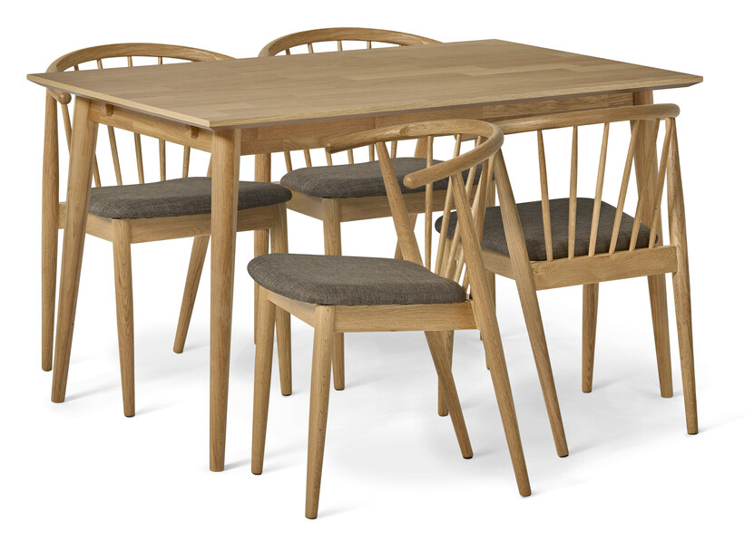 Harry - Matgrupp med 4 stolar Sixten - Beige
