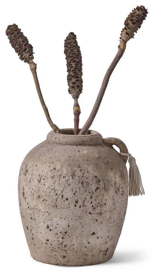 Plutos - Urna/vas, H 28 Ø 24/8 cm - Brun
