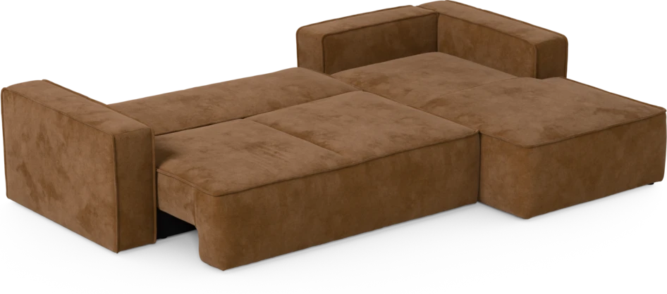Ide - Bäddsoffa 3-sits med schäslong höger - Orange
