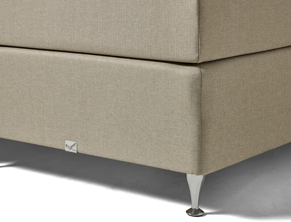 Active - Kontinentalsäng, dubbelsäng med bäddmadrass soft - Beige