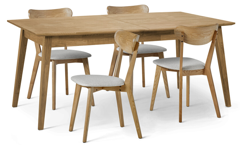 Ekerö - Matgrupp med 4 stolar Ludvig - Beige