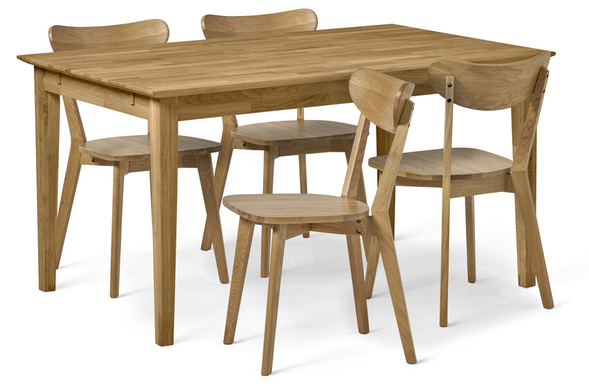 Ekerö - Matgrupp med 4 stolar Ludvig - Beige