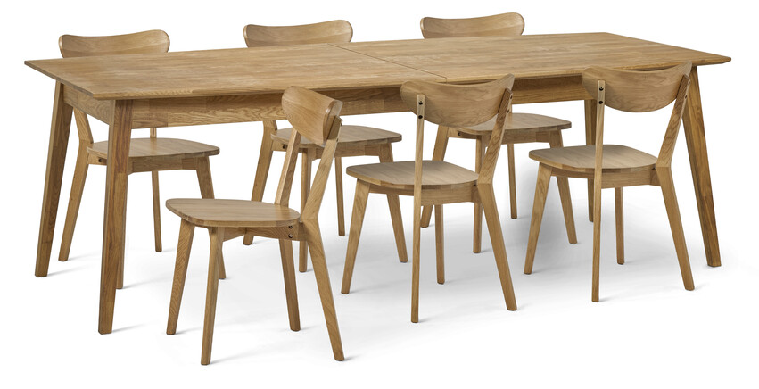 Ekerö - Matgrupp med 6 stolar Ludvig - Beige