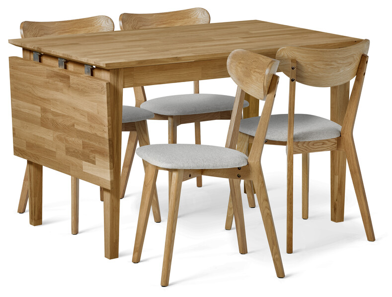 Ekerö - Matgrupp med 4 stolar Ludvig - Beige