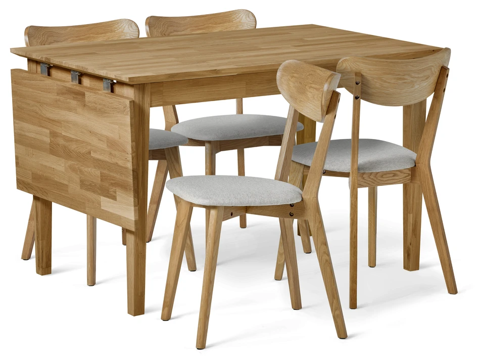 Ekerö - Matgrupp med 4 stolar Ludvig - Beige