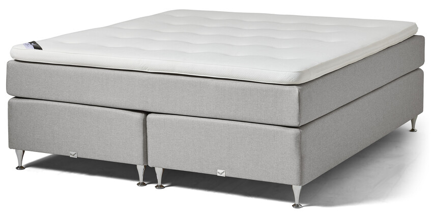 Active Exclusive - Kontinentalsäng, dubbelsäng med bäddmadrass supersoft  - Grå