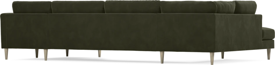 Bridge - 3-sits soffa med divan vänster och schäslong höger - Grön