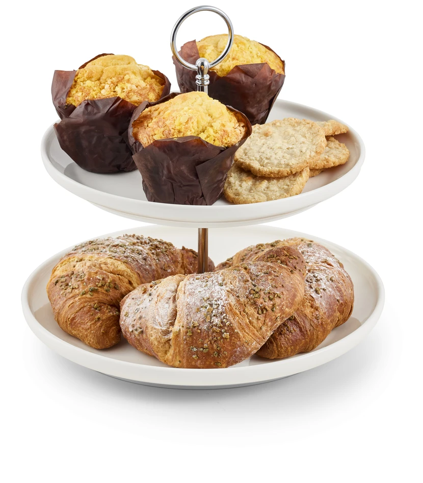 Cookie - Serveringsset, H 24,5 Ø22,1-25,2 cm - Vit