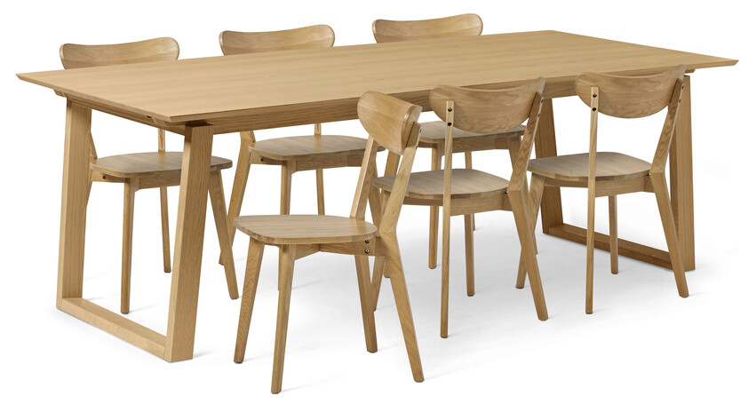 Twin - Matgrupp med 6 stolar Ludvig - Beige