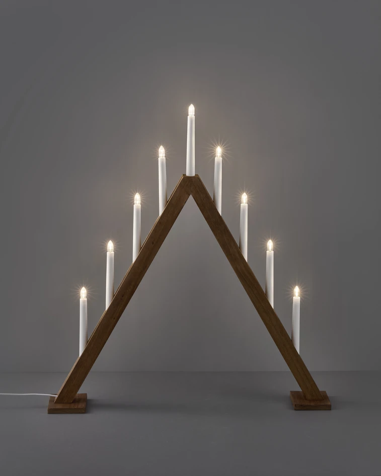 Miro - Adventsljusstake, 60x64x5,5 cm - Brun