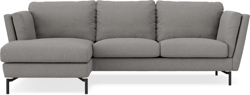 Madison Lux - 2-sits soffa med schäslong vänster - Grå