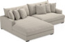 Rossi - 2-sits soffa med schäslong XL vänster - Beige