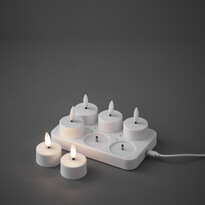 Flamme Charge - LED-ljus, 14x9x6 cm, 6 ljus, brinntid 30 h - inspiration