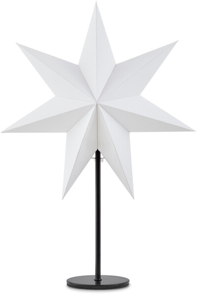 Amelia - Julstjärna på fot, Ø 35 cm - Vit
