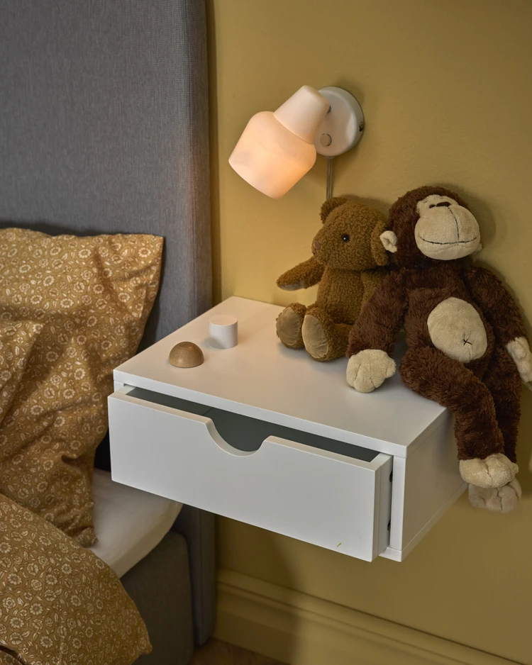 Plint - Vägghängt sängbord, 40x28,5x15 cm - inspiration