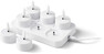 Flamme Charge - LED-ljus, 14x9x6 cm, 6 ljus, brinntid 30 h - Vit