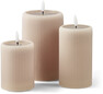 Stråla - LED-ljus, H 13 Ø 7,5 cm, timer - Beige