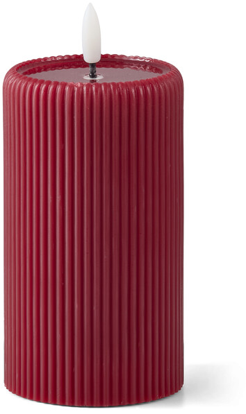 Stråla - LED-ljus, H 13 Ø 7,5 cm, timer - Röd
