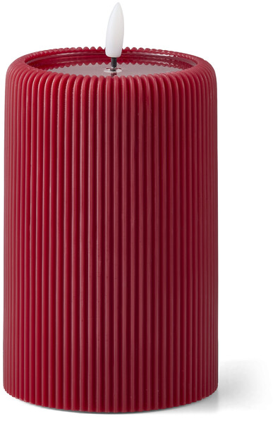 Stråla - LED-ljus, H 15 Ø 10 cm, timer - Röd