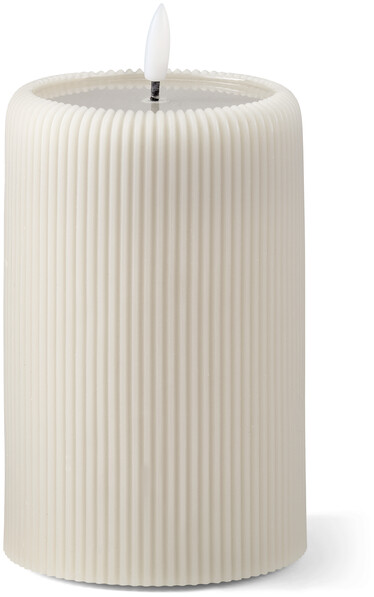 Stråla - LED-ljus, H 15 Ø 10 cm, timer - Vit