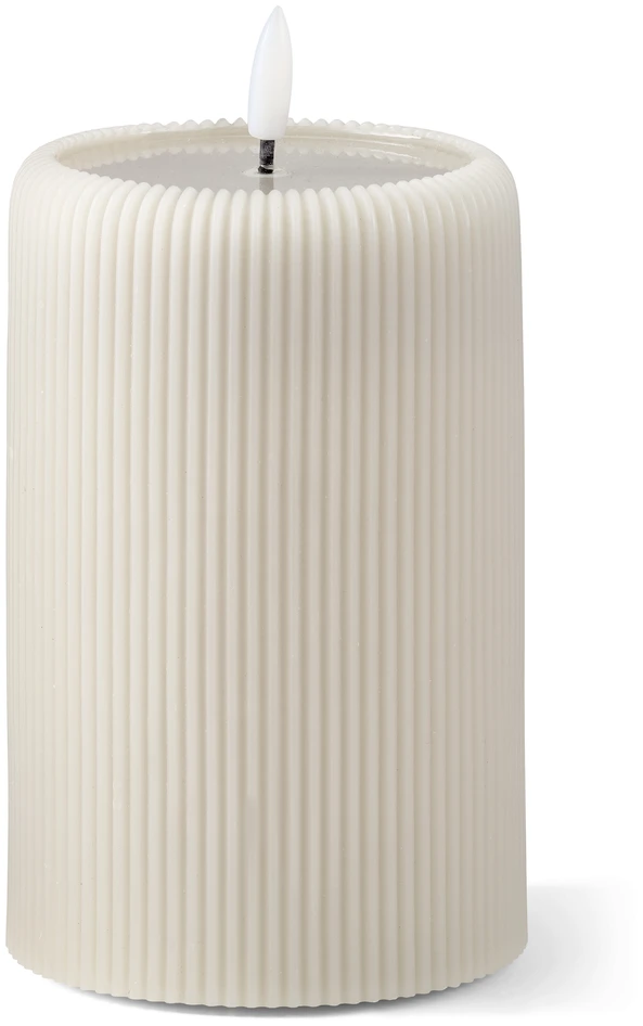 Stråla - LED-ljus, H 15 Ø 10 cm, timer - Vit