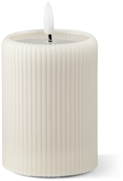Stråla - LED-ljus, H 10 Ø 7,5 cm, timer - Vit