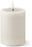 Stråla - LED-ljus, H 10 Ø 7,5 cm, timer - Vit