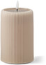 Stråla - LED-ljus, H 15 Ø 10 cm, timer - Beige