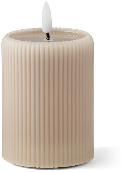 Stråla - LED-ljus, H 10 Ø 7,5 cm, timer - Beige