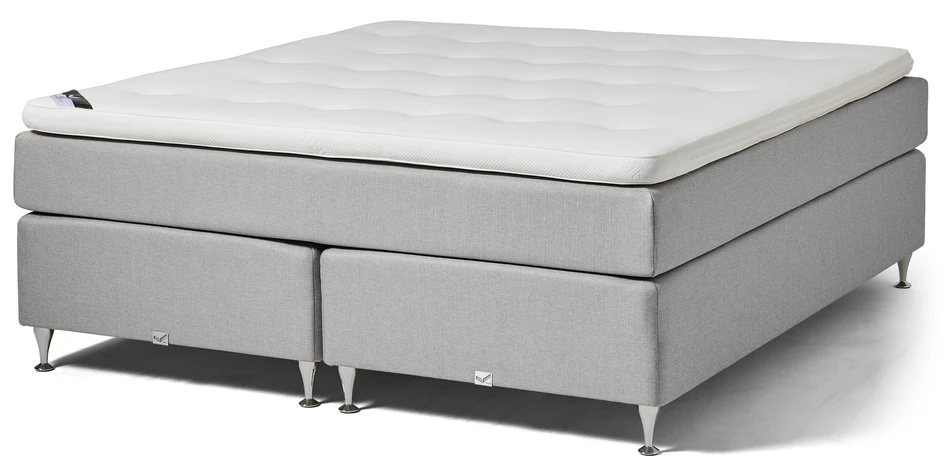 Active Comfort - Kontinentalsäng, dubbelsäng med bäddmadrass soft - Grå