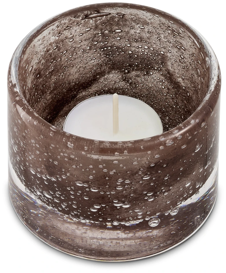 Tanya - Ljuslykta, H 6 Ø 8 cm - Brun