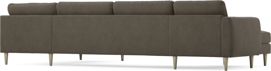 Bridge - 3-sits soffa med schäslong vänster och divan höger - Brun