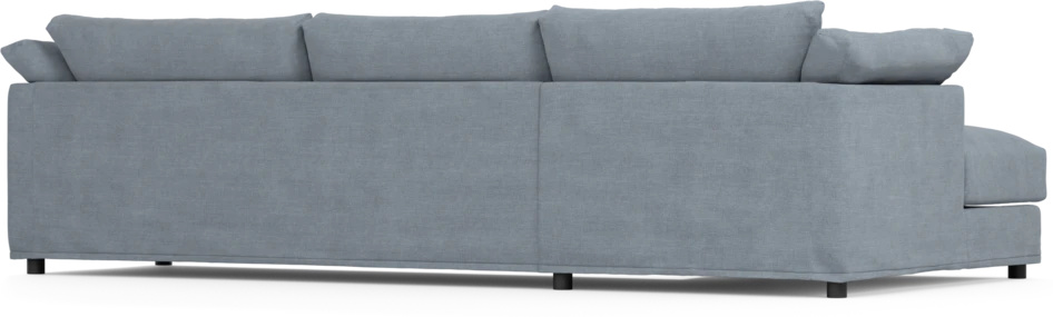 Cherrie - 3-sits soffa med schäslong vänster, med kappa - Blå