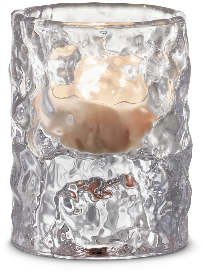 Gina - Ljusstake, H 7,4 Ø 6 cm - Vit